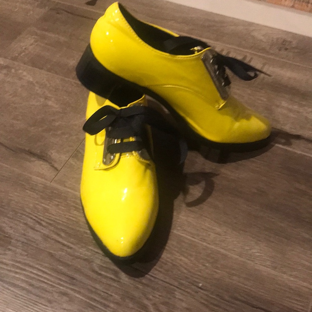 yellow stylish shoes